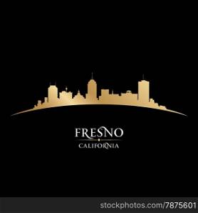Fresno California city skyline silhouette. Vector illustration