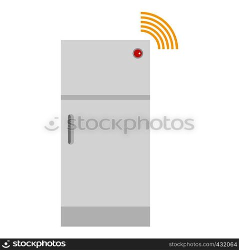 Fridge icon flat isolated on white background vector illustration. Fridge icon isolated