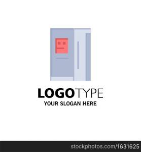 Fridge, Refrigerator, Cooling, Freezer Business Logo Template. Flat Color