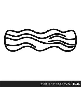Fried bacon icon outline vector. Meat crispy. Cooked food. Fried bacon icon outline vector. Meat crispy