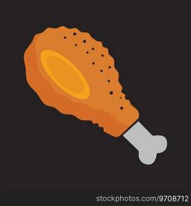 fried chicken icon,vector illustration template design