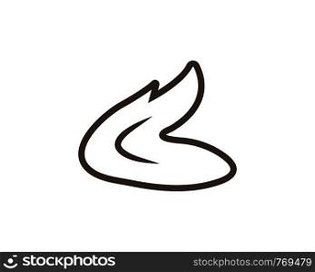 fried chicken wing icon logo illustration vector