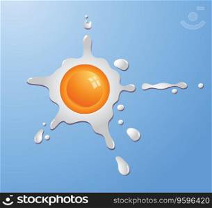 Fried egg design vector image