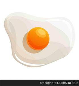 Fried egg icon. Cartoon of fried egg vector icon for web design isolated on white background. Fried egg icon, cartoon style