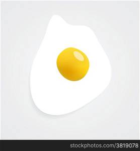 Fried egg icon. Image contains a gradient mesh.