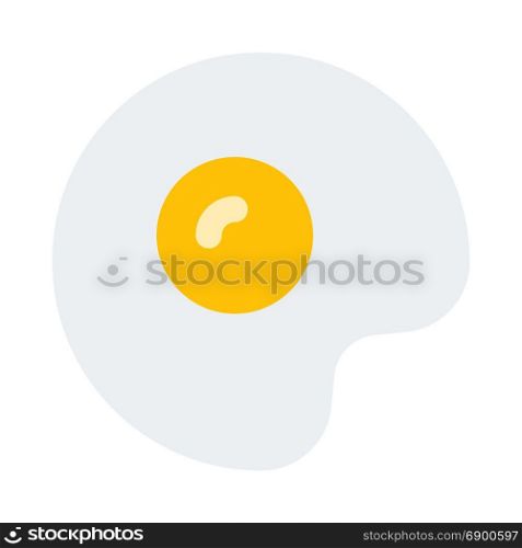 fried egg, icon on isolated background