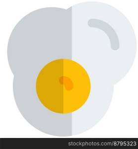 Fried egg light icon set