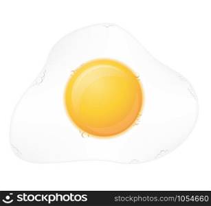 fried egg vector illustration isolated on white background