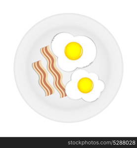 Fried eggs vector illustration