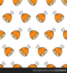 fried meat seamless repeat pattern