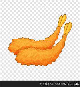 Fried shrimp icon. Cartoon illustration of fried shrimp vector icon for web. Fried shrimp icon, cartoon style