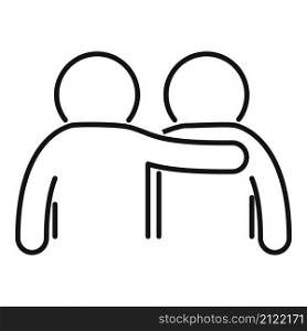 Friend trust icon outline vector. Deal hand. Work partner. Friend trust icon outline vector. Deal hand