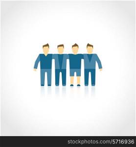 Friends brotherhood social company men community friendship concept vector illustration