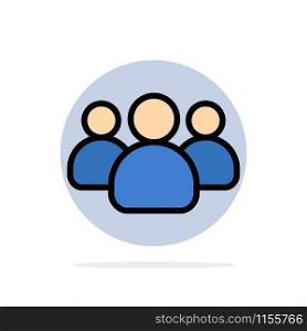 Friends, Group, Users, Team Abstract Circle Background Flat color Icon