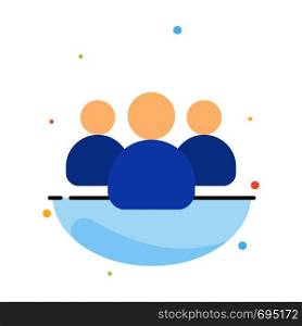 Friends, Group, Users, Team Abstract Flat Color Icon Template