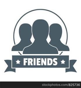 Friends logo. Simple illustration of friends vector logofor web. Friends logo, simple gray style