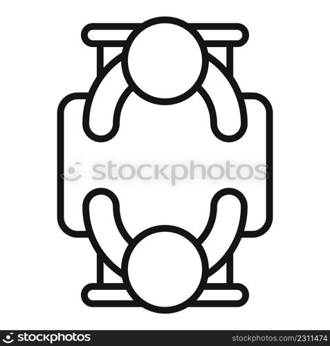 Friends talk icon outline vector. Business people. Speak think. Friends talk icon outline vector. Business people