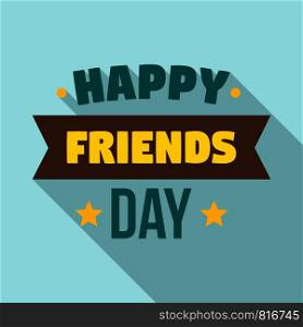 Friendship day logo. Flat illustration of friendship day vector logo for web design. Friendship day logo, flat style