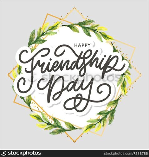 Friendship day vector illustration with text and elements for celebrating friendship day 2020. Friendship day vector illustration with text and elements for celebrating friendship day