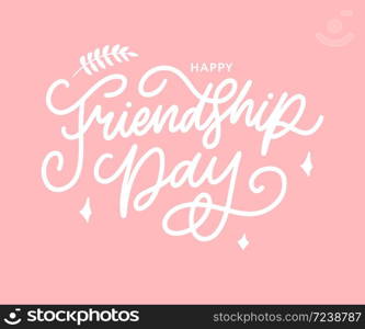 Friendship day vector illustration with text and elements for celebrating friendship day 2020. Friendship day vector illustration with text and elements for celebrating friendship day flowers