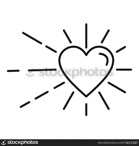 Friendship heart icon. Outline friendship heart vector icon for web design isolated on white background. Friendship heart icon, outline style