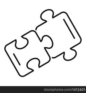 Friendship puzzle icon. Outline friendship puzzle vector icon for web design isolated on white background. Friendship puzzle icon, outline style