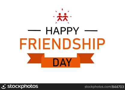 Friendships day celebration. Banner with ribbon for web or social media. Youth poster. Relationship forever. EPS 10. Friendships day celebration. Banner with ribbon for web or social media. Youth poster. Relationship forever.
