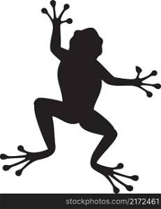 Frog animal black and white vector icon 