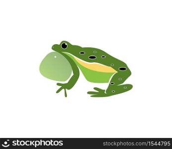 Frog cartoon icon silhouette logo vector illustration