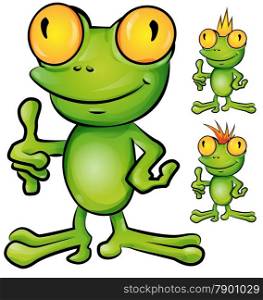 frog cartoon set