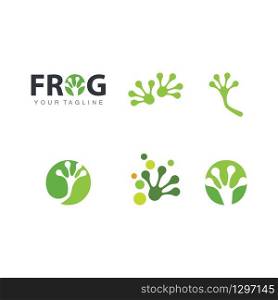 Frog foot Logo Template vector illustration design