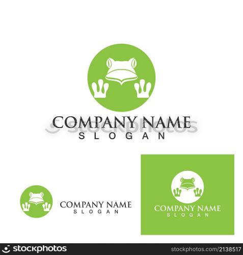 frog green symbols logo and template icons app