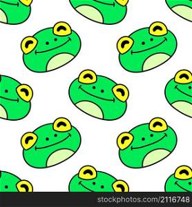 frog head pattern seamless textile print
