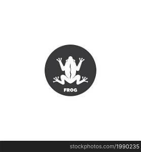 Frog icon vector illustration logo design template.