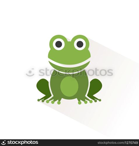 Frog. Isolated color icon. Animal glyph vector illustration