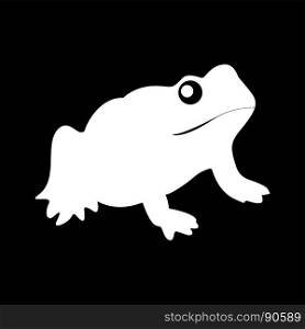 Frog it is white icon .. Frog it is white icon . Flat style .