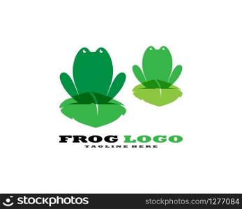Frog Logo Template vector illustration