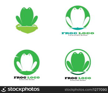 Frog Logo Template vector illustration