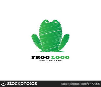 Frog Logo Template vector illustration