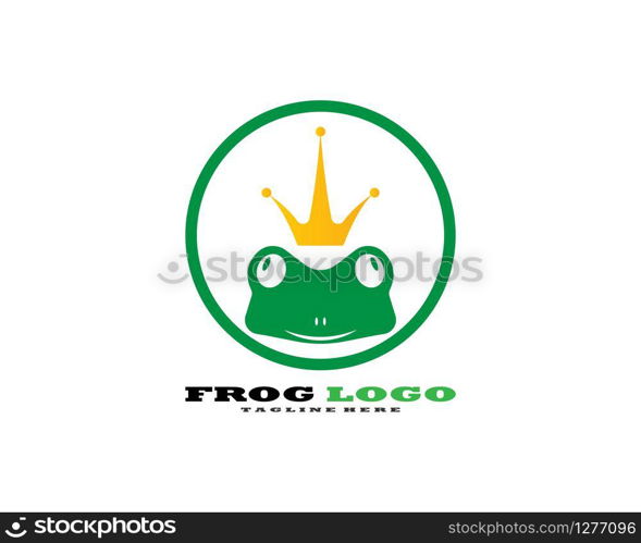 Frog Logo Template vector illustration