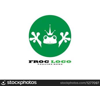 Frog Logo Template vector illustration