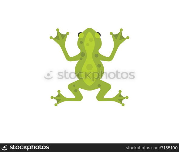 Frog Logo Template vector illustration design