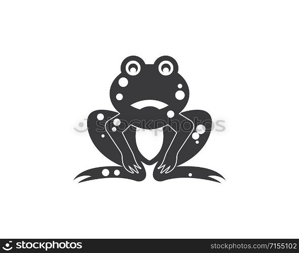 Frog Logo Template vector illustration design