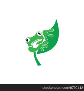 Frog Logo Template vector illustration design