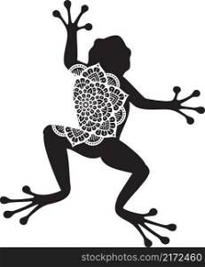 Frog mandala vector icon 