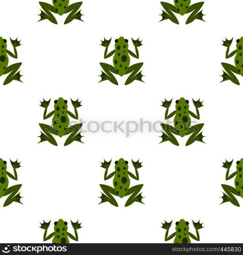 Frog pattern seamless background in flat style repeat vector illustration. Frog pattern seamless