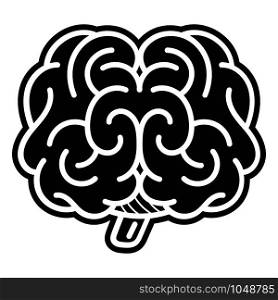 Front brain icon. Simple illustration of front brain vector icon for web design isolated on white background. Front brain icon, simple style