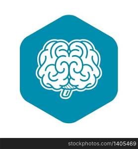 Front brain icon. Simple illustration of front brain vector icon for web design isolated on white background. Front brain icon, simple style