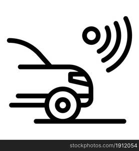 Front car sensor icon outline vector. Road security. Safety control. Front car sensor icon outline vector. Road security