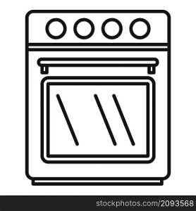 Front convection oven icon outline vector. Electric kitchen stove. Grill gas oven. Front convection oven icon outline vector. Electric kitchen stove